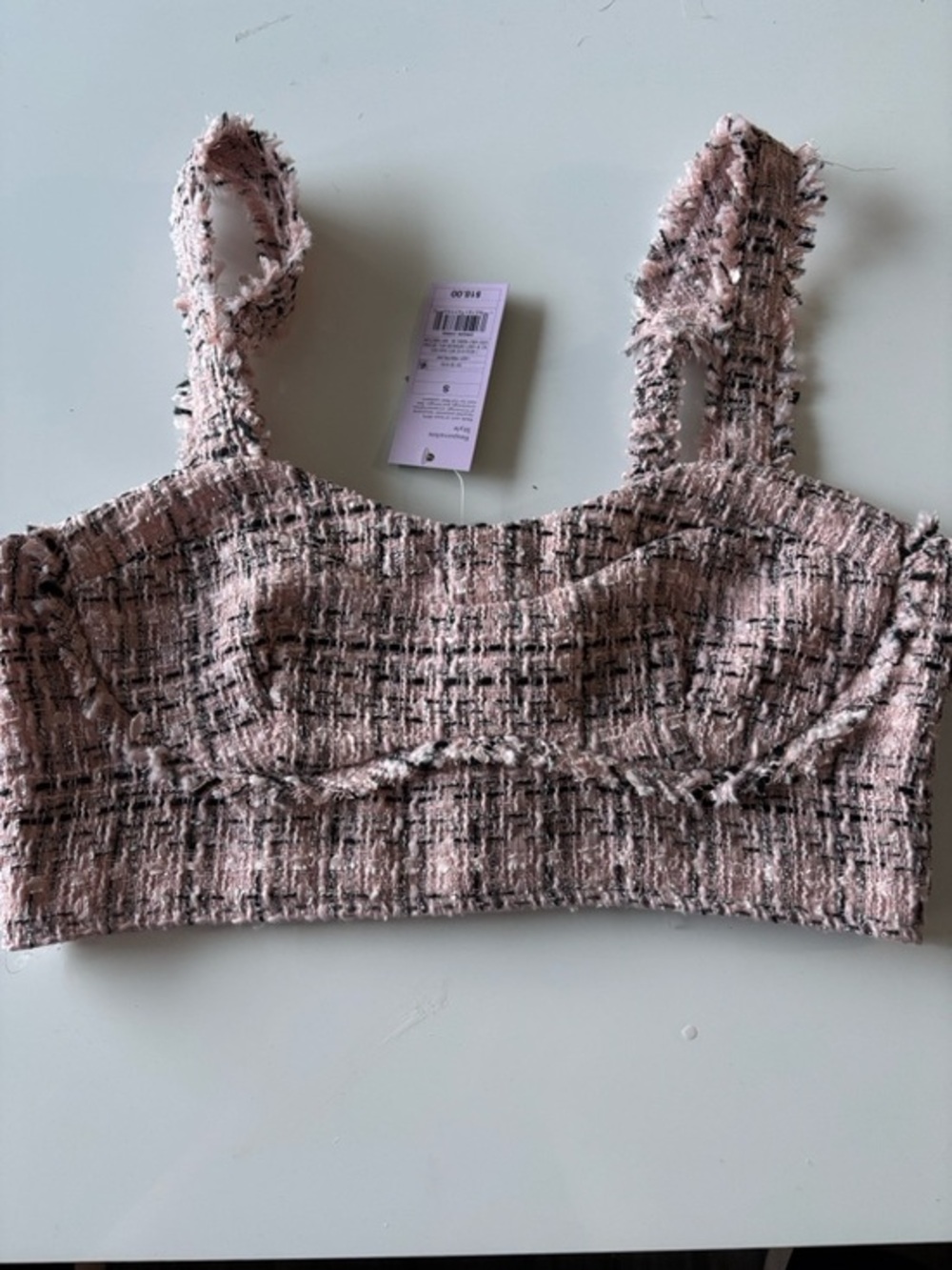 wild fable Pink Tweed Cropped Cami Top